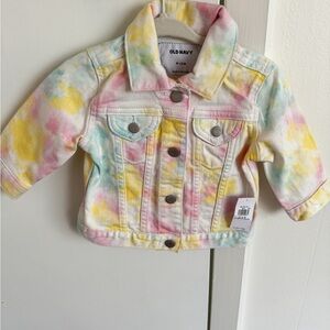 Old Navy Kids' Pastel Tie-Dye Denim Jacket 6-12M